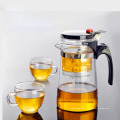 Haonai high quality glass tea pot set/tea glass pot